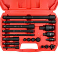 Socket Drive Accessory Kit 18-Piece – Socket Adapters, Extension Bars, Universal Joints & Impact Couplers Chrome-Moly Steel P