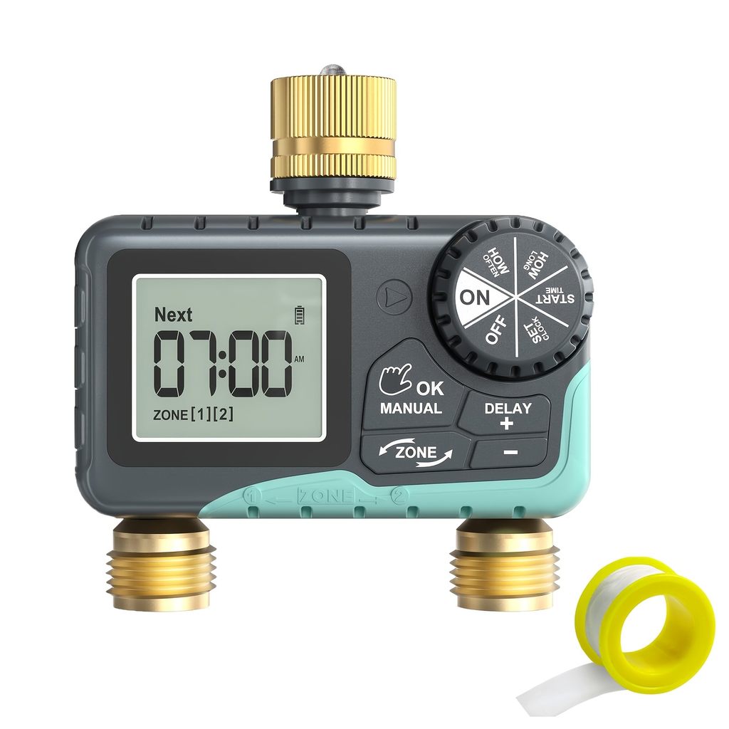 2-Zone Sprinkler Timer Programmable Faucet Irrigation Controller for Lawn & Yard, for Garden, Lawn and Yard Watering — image 