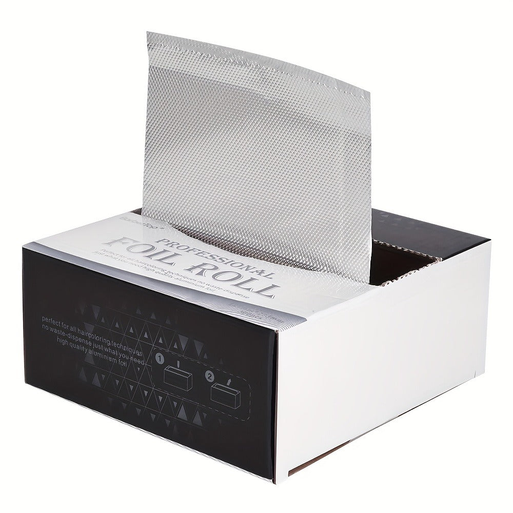 Hair Highlighting Foil Sheets 300pcs Box | Professional Salon Aluminum Foil Paper for Balayage Coloring Perming | Even Heat D