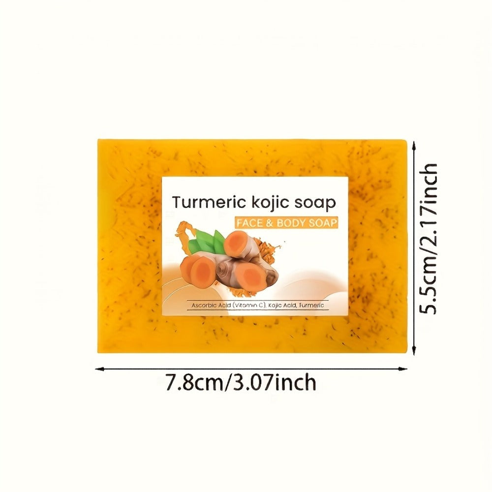 Turmeric Vitamin C Facial Cleansing Kit Face Wash Foam Soap Bars Set Nourishing Gentle for Bath Time — image 6