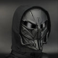 Black Mechanical Costume Mask with Sculpted Lower-Face Panel, Dark Eye Visor and Side Vent Details — image 8