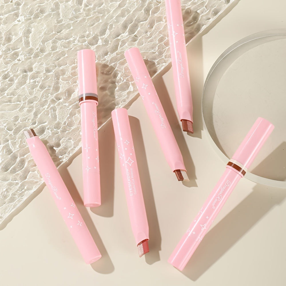 Dual-Color Eyeshadow Stick Set 6pcs Waterproof Two-Tone Eye Shadow Pencil, Smudge-Proof, Non-Fading — image 11