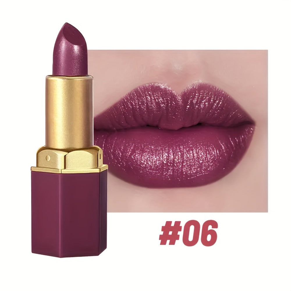 Lipstick Set, Vivid Veu 6-Piece Glossy Cream Bullet Collection with Pink, Rose, Berry and Mauve Colors — image 11