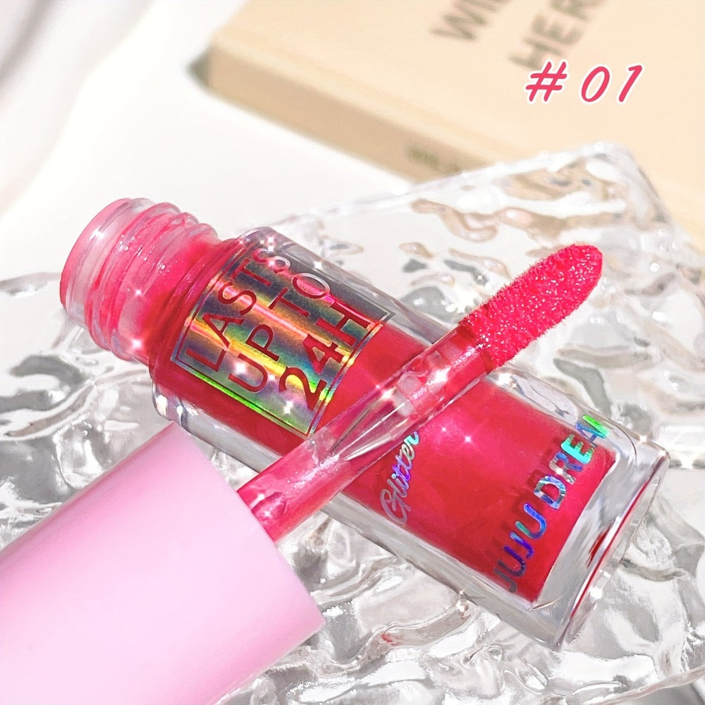 24H Waterproof Glitter Lip Gloss & Lip Stain Set 3PCS, Lip Oil Formula, for Makeup, Travel and Everyday Vanity Use — image 11