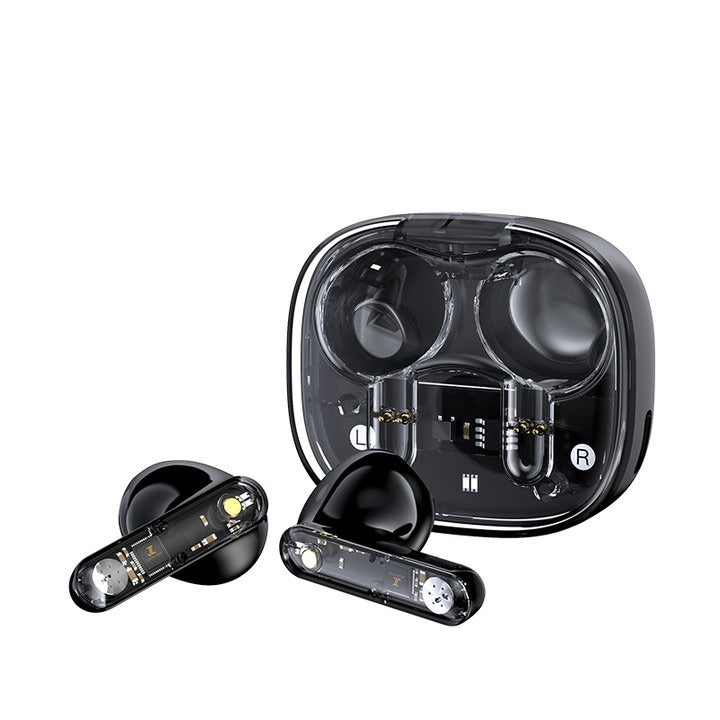 Bluetooth earphones with transparent compartment for hanging rope, wireless Bluetooth earphones with ultra long battery life - V.I.P Digital Presence