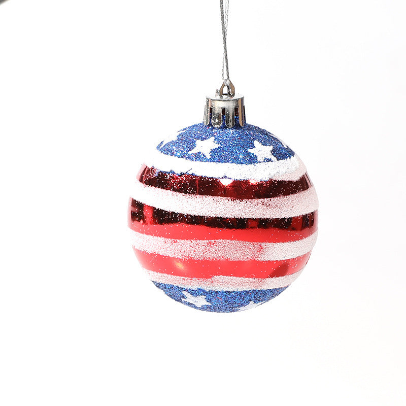 Hanging decorative props Captain America Christmas plastic ball hand-painted ball cover