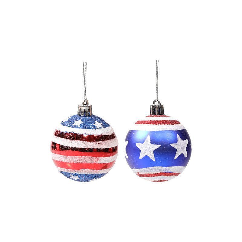 Hanging decorative props Captain America Christmas plastic ball hand-painted ball cover