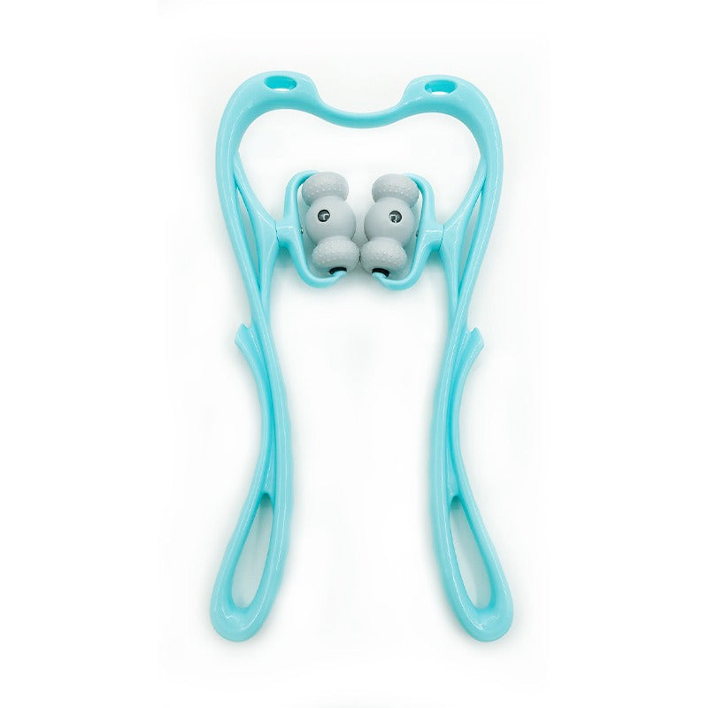 Cervical Massager Manual Massage Neck and Shoulder Massager Six Wheel Massager Neck Clamp Divine Tool