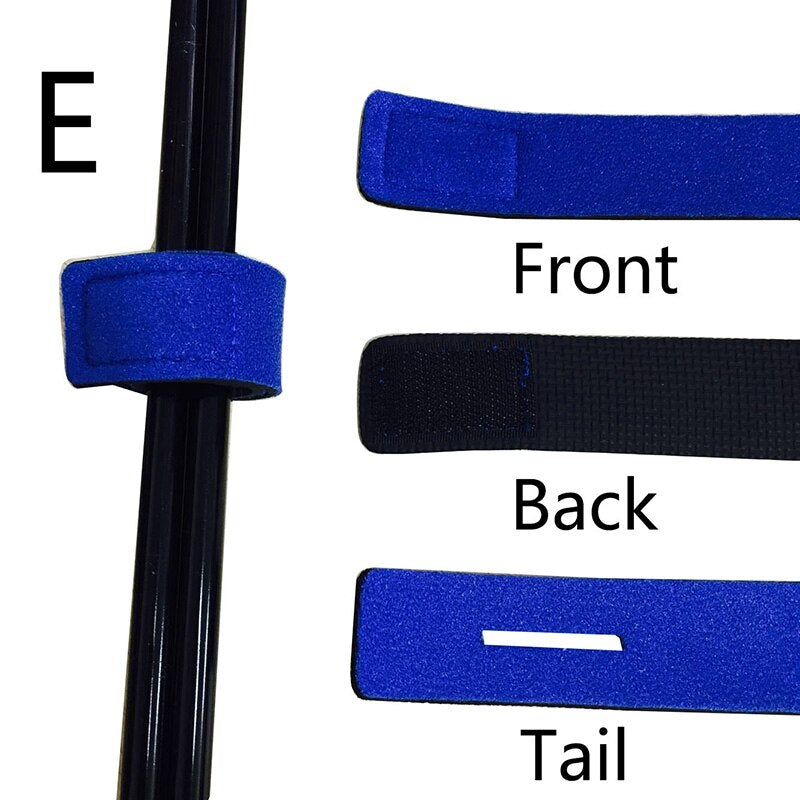 1 Pcs New Fishing Tools Rod Tie Strap Belt Tackle Elastic Wrap Band Pole Holder Accessories Diving Materials Non-slip Firm