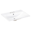 24" Bathroom Vanity Top Only White Basin 3-Faucet Holes  4" Faucet Available Ceramic - V.I.P Digital Presence