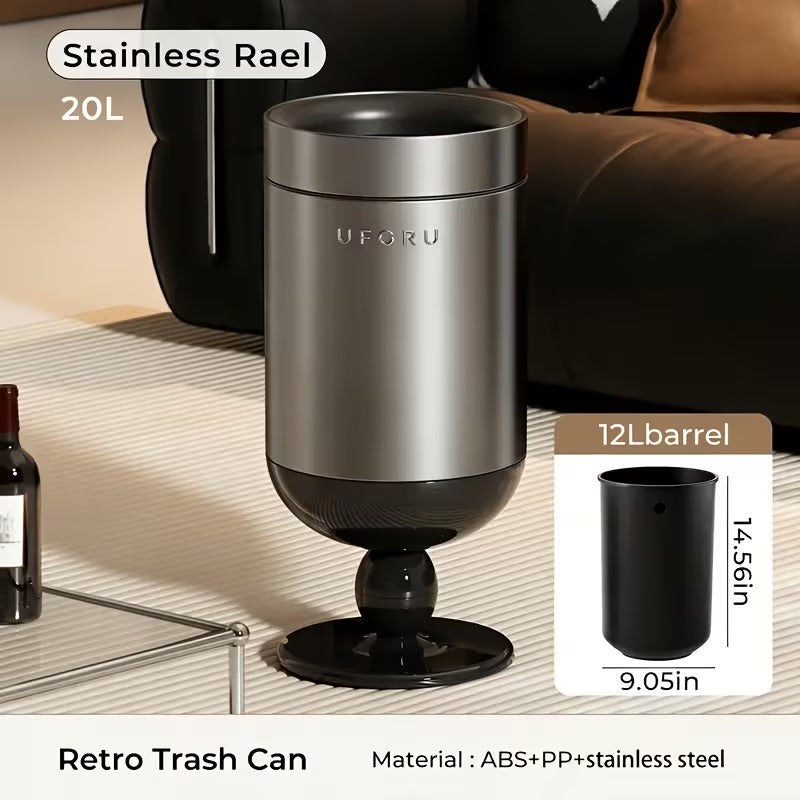 Wide Opening Waste Bin with Sliding Base