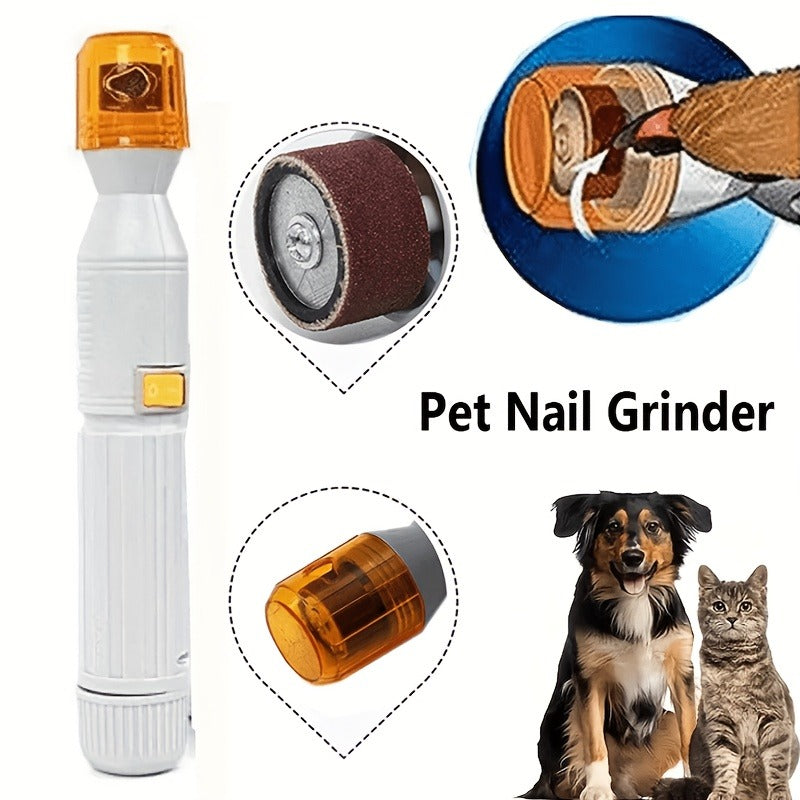 Pet Nail Grinder, Battery-Operated Tool with Three Replacement Grinding Bands for Dogs and Cats — image 7
