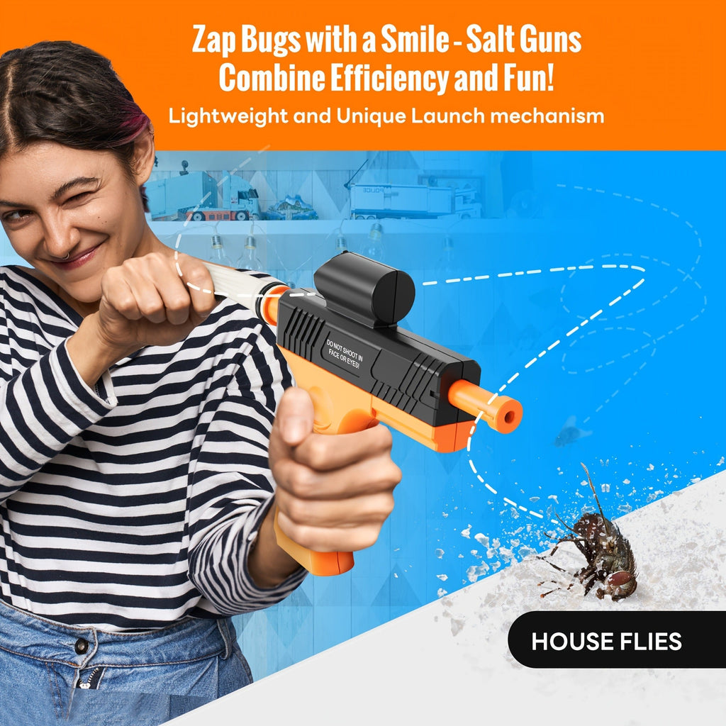 Bug Salt Gun Fly Pistol Salt Shooter Pest Control Toy No Chemicals No Batteries Indoor Outdoor Home Garden Camping Gift — ima