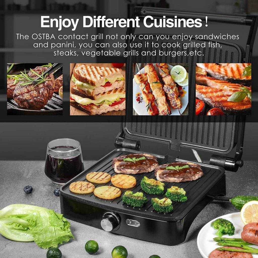 Panini Press Grill Indoor Sandwich Maker 4 Slice, Non-Stick 1200W Electric Grill with Temperature Control — image 5
