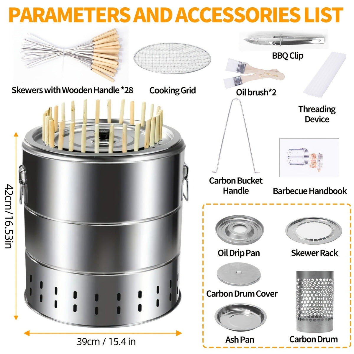 Wood Burning Camp Stove with Chimney Pipe Portable Outdoor Camping Stove for Cooking, BBQ, Boiling Water & Heating — image 7