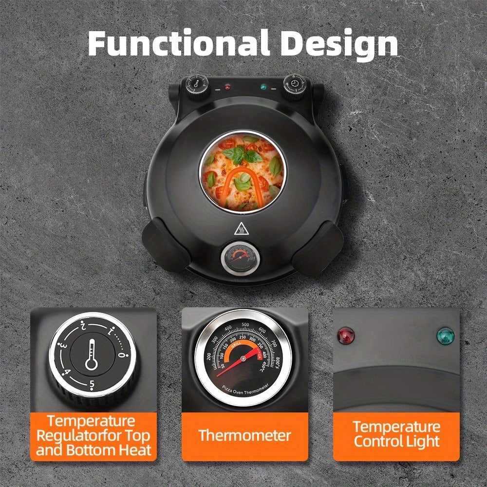 Pizza Oven Indoor 12-Inch Countertop, Heats Up to 800°F Electric Pizza Maker for Home, Fast Preheat — image 5