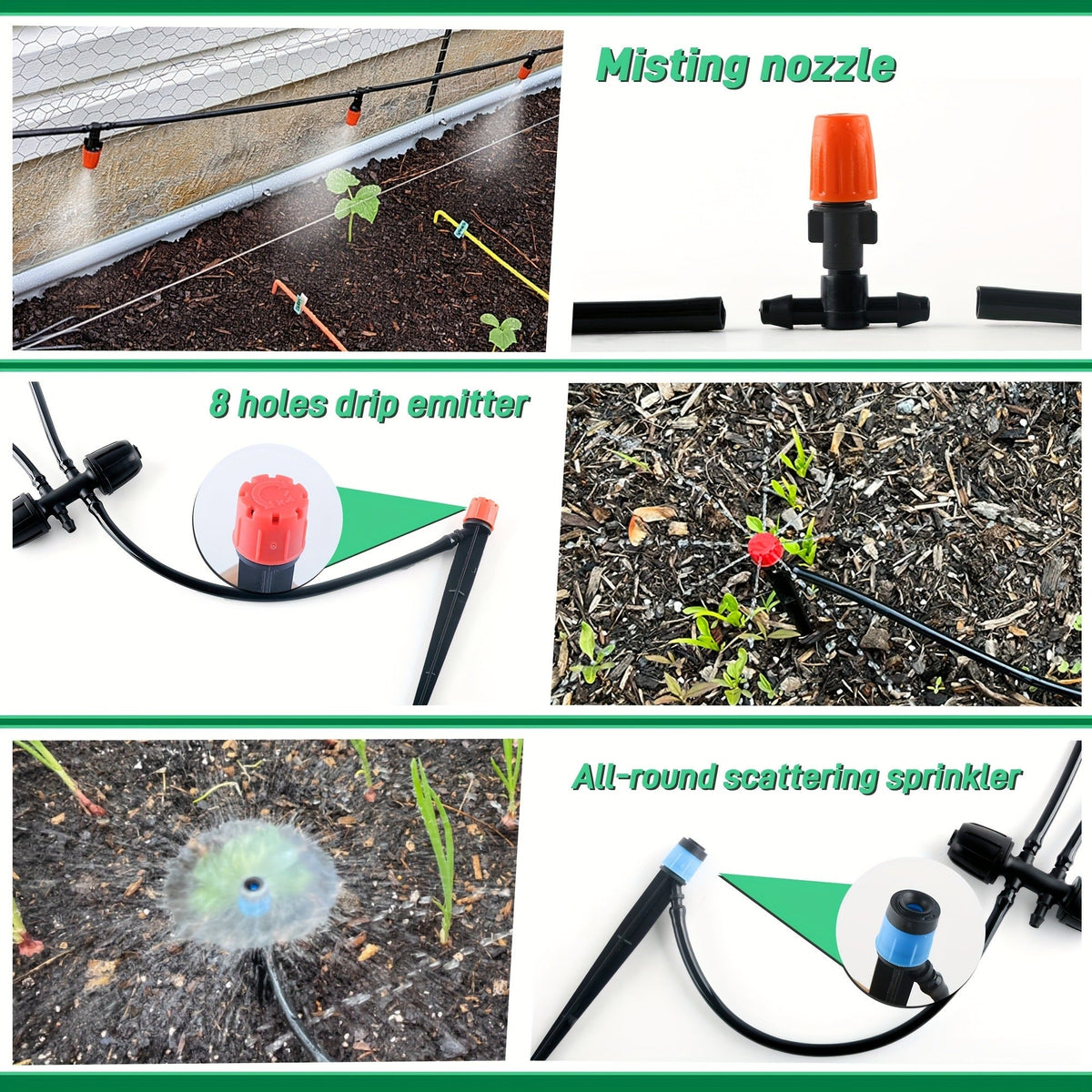 226FT Drip Irrigation Kit – Automatic Plant Watering System with Adjustable Nozzles for Garden & Greenhouse — image 4