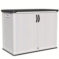 Resin Outdoor Storage Cabinet and Shelf Options in White or Beige with 4 x 2 Ft Shed Sizes — image 1