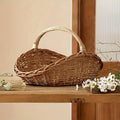 Natural Wicker Storage Basket with Thick-Wall Oval Design for Flowers, Produce and Farmhouse Display — image 1