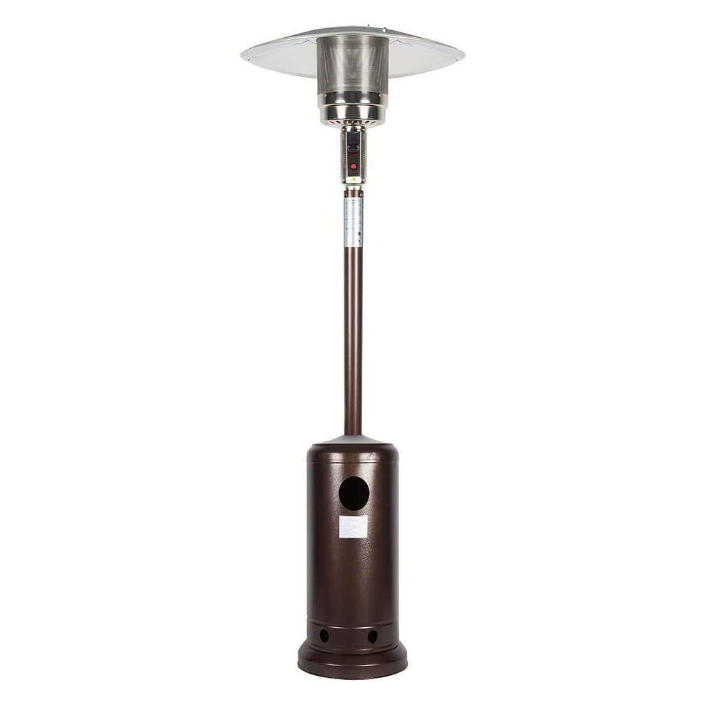 Outdoor Propane Patio Heater 46000 BTU Freestanding Tower with Wheels, Bronze Powder-Coated, Commercial & Residential — image