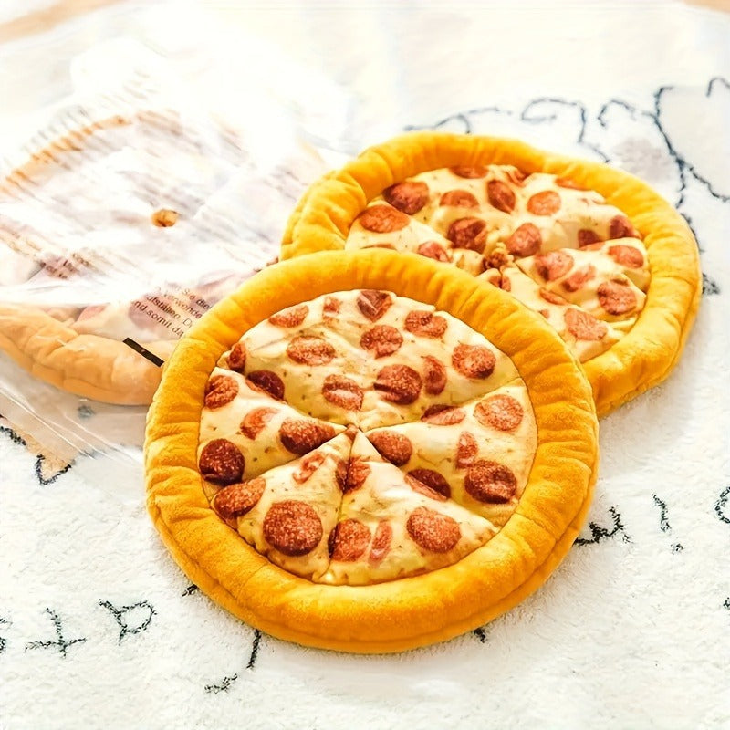 Dog Toy Pizza or Donut Plush with Built-In Squeaker and One or Two-Piece Pack Options for All Breeds — image 11