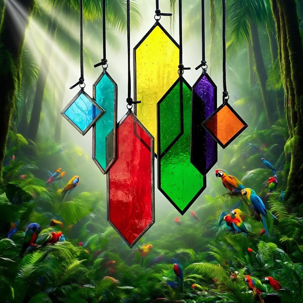 Glass Rainbow Suncatcher Hanging Ornament – Crystal Prism Window Sun Catcher for Garden, Patio & Home Decor — image 6