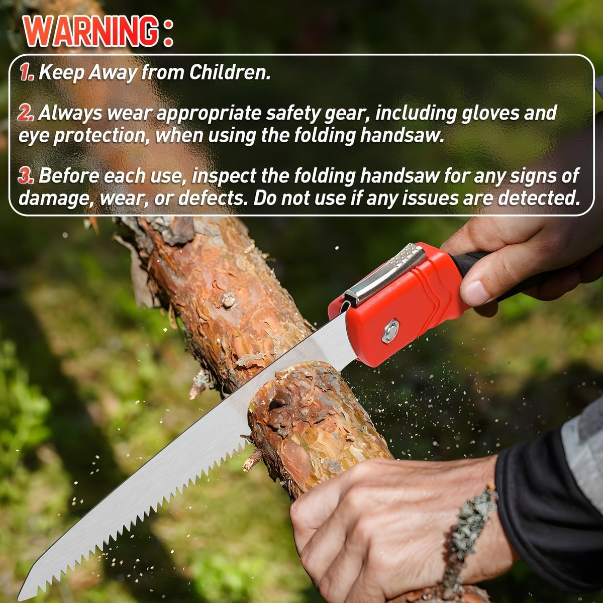 Folding Saw Portable Pruning 7-Inch SK5 Blade Collapsible Manual Wood Cutting Saw for Camping, Survival — image 5