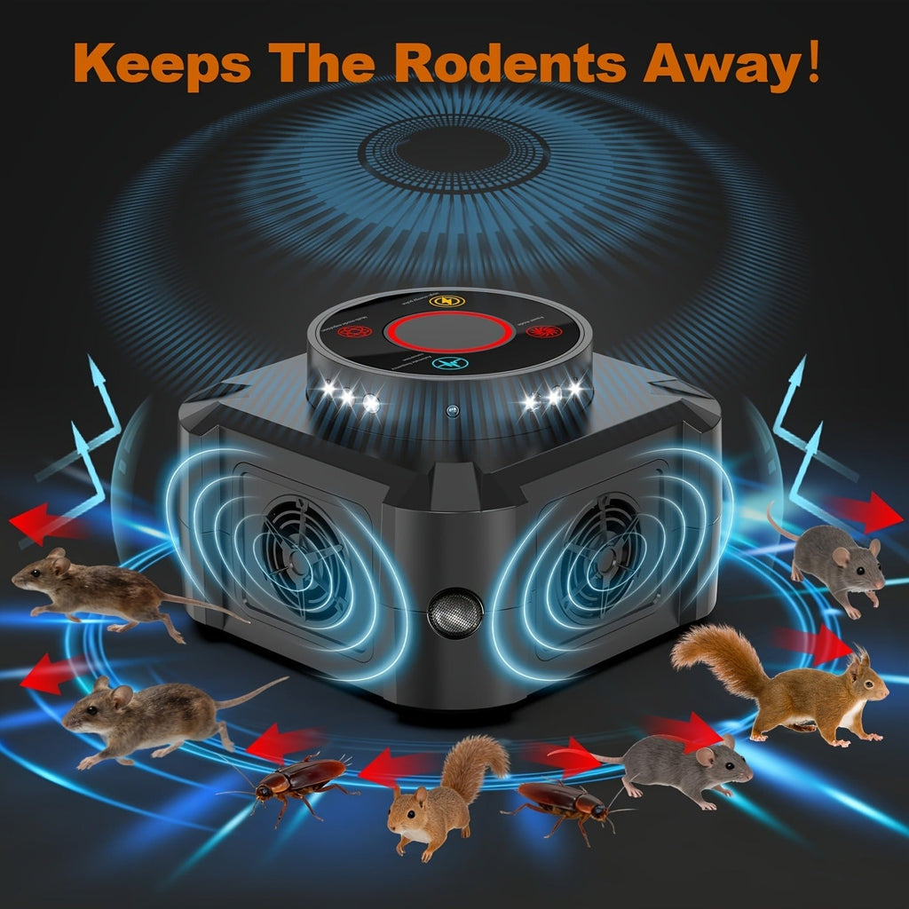 Four-Mode Ultrasonic Pest Control Device with 12 LED Strobes, Independent Switches and One or Two-Pack Options — image 4