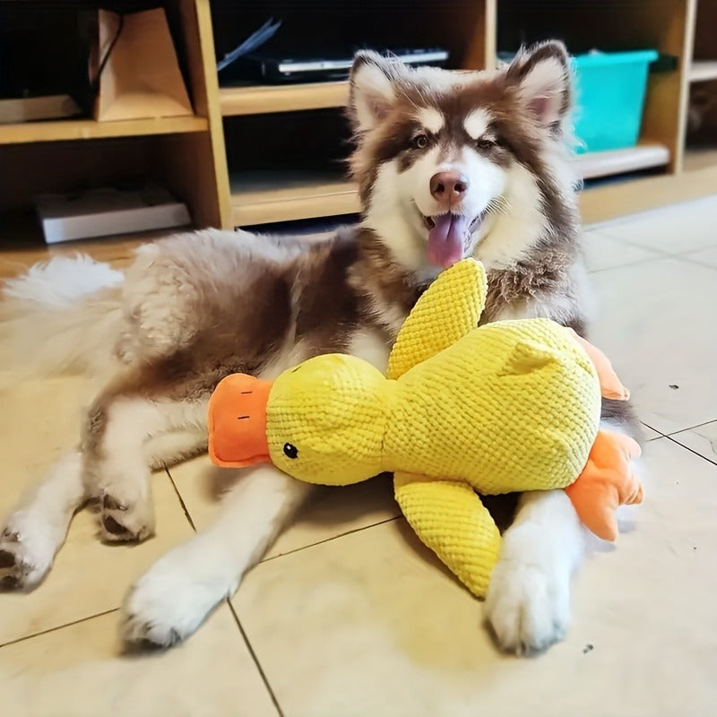 Dog Toy Large Yellow Duck Plush with Built-In Squeaker for Chew, Fetch, Tug and Cuddle Play — image 10