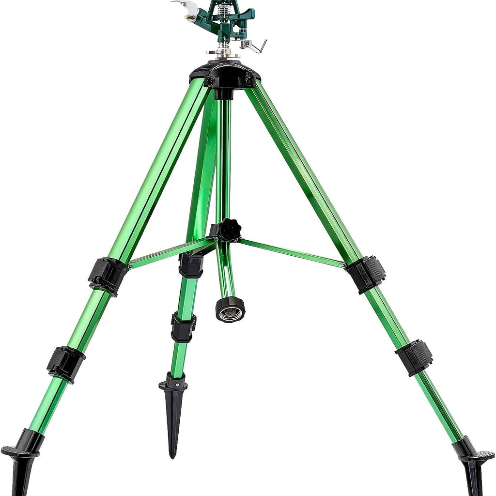 Impact Sprinkler Tripod 360° Zinc Head Lawn Yard Irrigation Flip Lock, for Garden, Lawn and Yard Watering — image 4