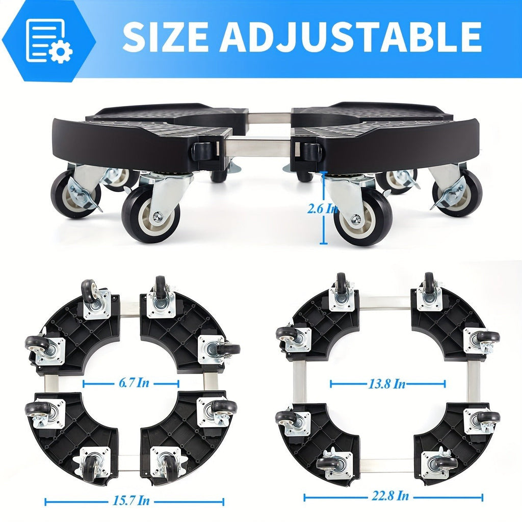 Plant Caddy with Wheels | 330 Lbs Heavy Duty, 8 Lockable Casters, Fits 8"-22" Pots — image 5