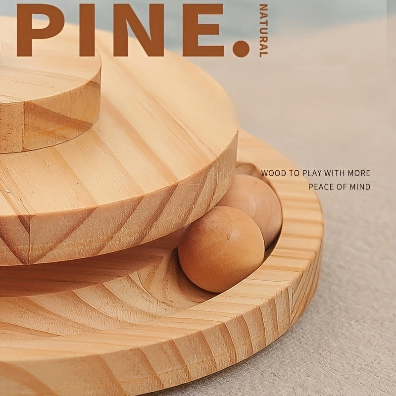 Compact Cat Tree with Sisal Scratching Post, Mushroom Hideaway, Track Balls and Small or Large Size Options — image 9