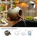Ceramic Tabletop Fountain Mini Water Feature Ornament Retro Garden Style for Aquarium Fish Tank Indoor Outdoor Decor — image 