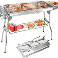 Folding Charcoal Grill with Stainless-Steel-Labeled Frame, Lower Shelf and Large or Extra-Large Package Options — image 1