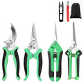 Pruning Shears 6-Piece Set, Stainless Steel Garden Scissors Anti-Slip Handle, Fruit Picking Lawn Bonsai Branch Cutting Tool G