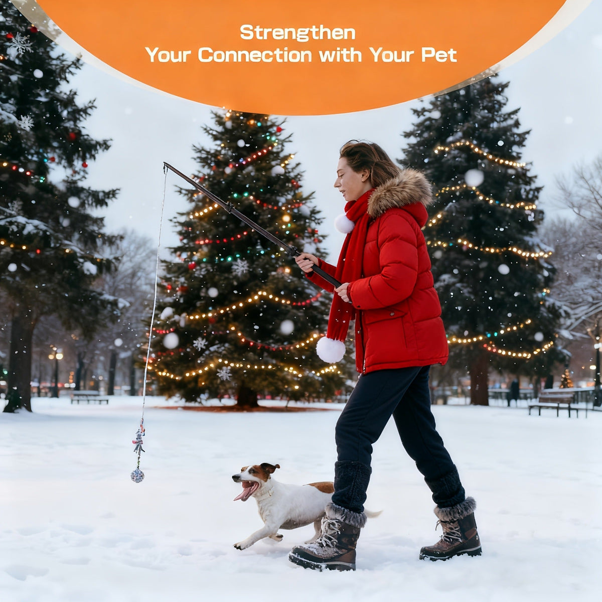 Dog Toy Telescopic Aluminum Flirt Pole with Reinforced Nylon Rope and Three Detachable Interactive Toys — image 9