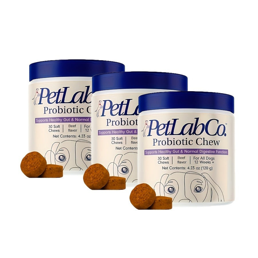 Dog Probiotic Chewable Supplement, 30-Count 4.23-Ounce Container with One- or Three-Piece Packs — image 8