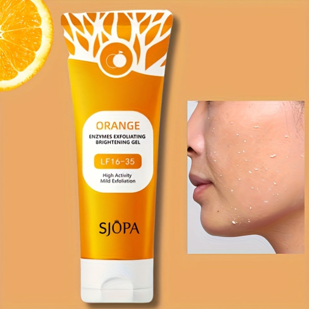 Exfoliating Face Gel 100g - Orange Vitamin C Salicylic Acid Pore Cleansing Physical Exfoliant — image 3