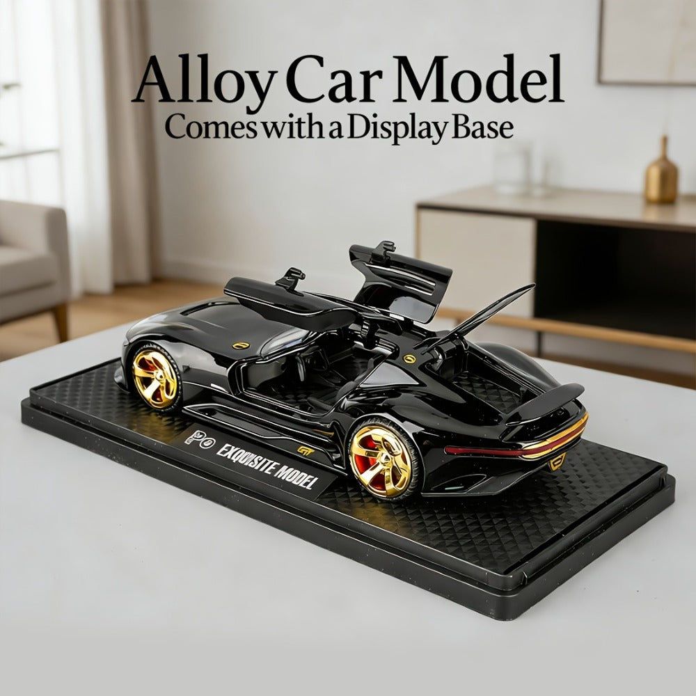 Mercedes-Benz GT Supercar Diecast Model with Gull-Wing Doors, Zinc Alloy High-Detail Static Collectible — image 5