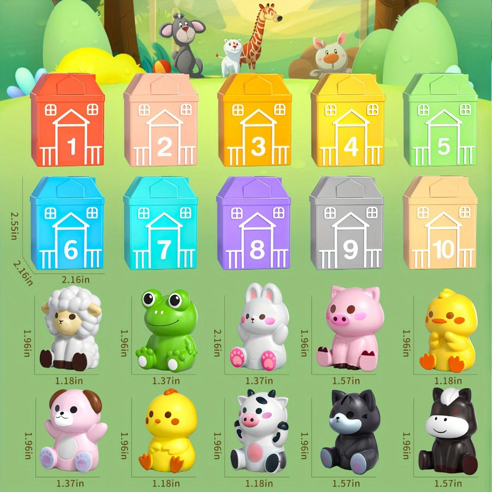 Farm Animal Toys Set 20 Colorful Figures, Educational Barnyard Playset for Toddlers Boys Girls Ages 3+ — image 10