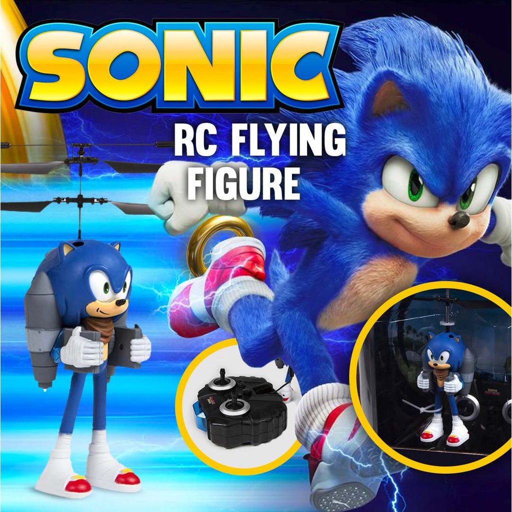 Sonic the Hedgehog 2.5CH IR Jetpack Flying Figure Helicopter, Remote Control Indoor Flying Toy for Kids Boys Sonic Fans — ima