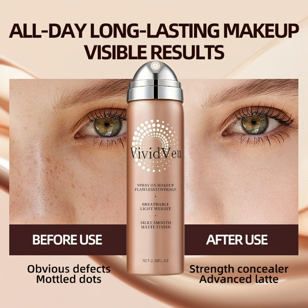Spray-On Liquid Foundation Bottle with Matching Face Brush in Four Shades from Natural to Porcelain — image 10