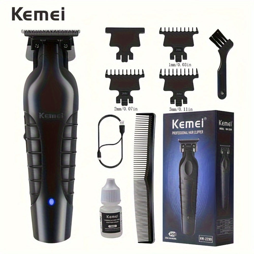 Kemei Hair Clipper & Beard Trimmer Set for Men – Professional Grooming Kit with Reciprocating Shaver, USB Rechargeable, Home 