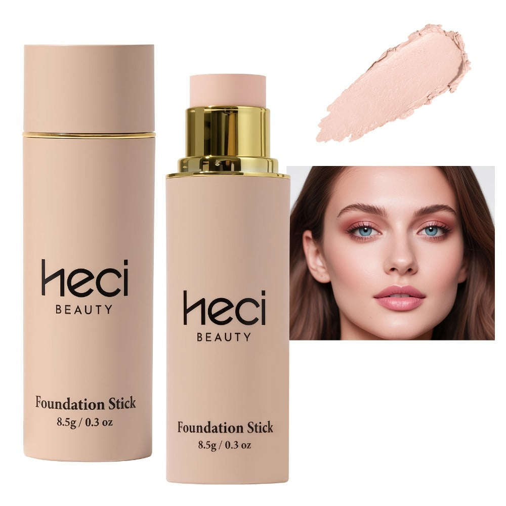 CC Cream Foundation Stick 2-Pack – Full Coverage Concealer, Waterproof Long-Lasting Natural Matte Finish, Lightweight Moistur