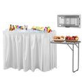 Ice Table Folding 4 ft Portable Cooler Table with Drain & Removable Skirt, Fill and Chill Party Beverage Station for BBQ — im