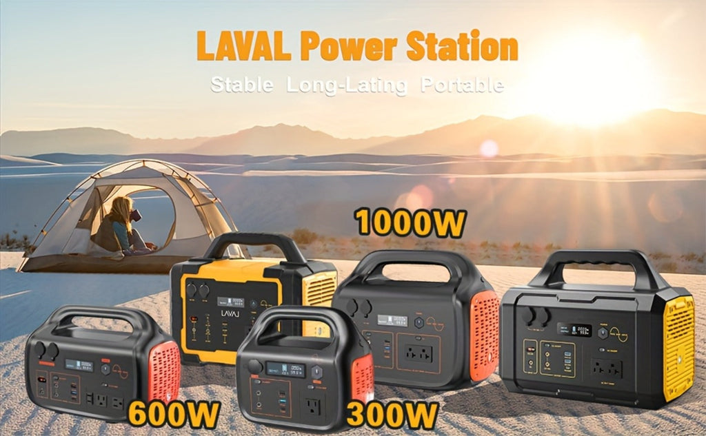Portable Power Station 1075Wh/294Wh – 1000W/300W Solar Generator, Lithium Battery, 120V AC Outlet, for RV, Camping, Hiking — 
