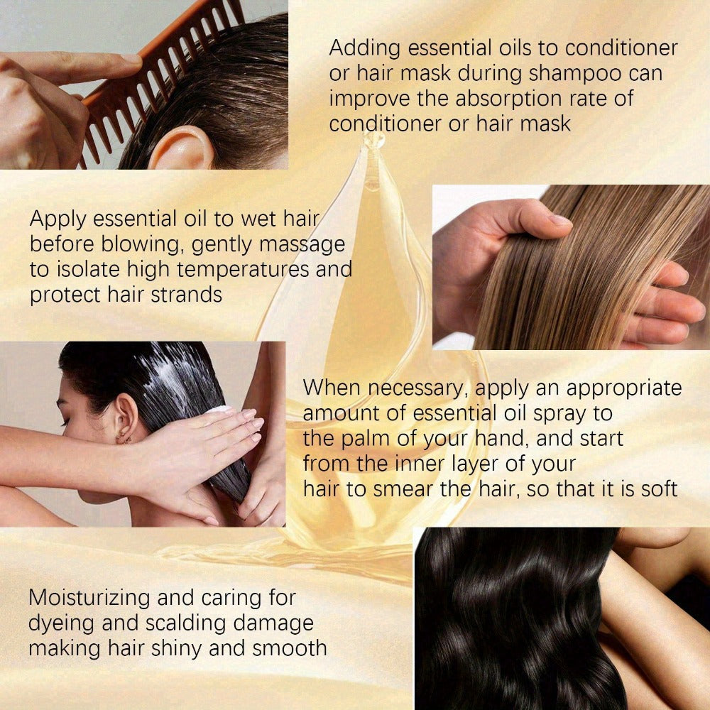 Anti-Frizz Hair Essential Oil Spray Smoothing & Conditioning Treatment for Dry, Damaged & Frizzy Hair — image 8