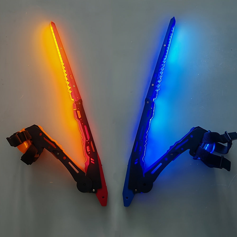 LED Mantis Knife Cyberpunk Light Up Acrylic Prop, Luminous Blade for Halloween Costume Cosplay Sci-Fi Role Play Party — image