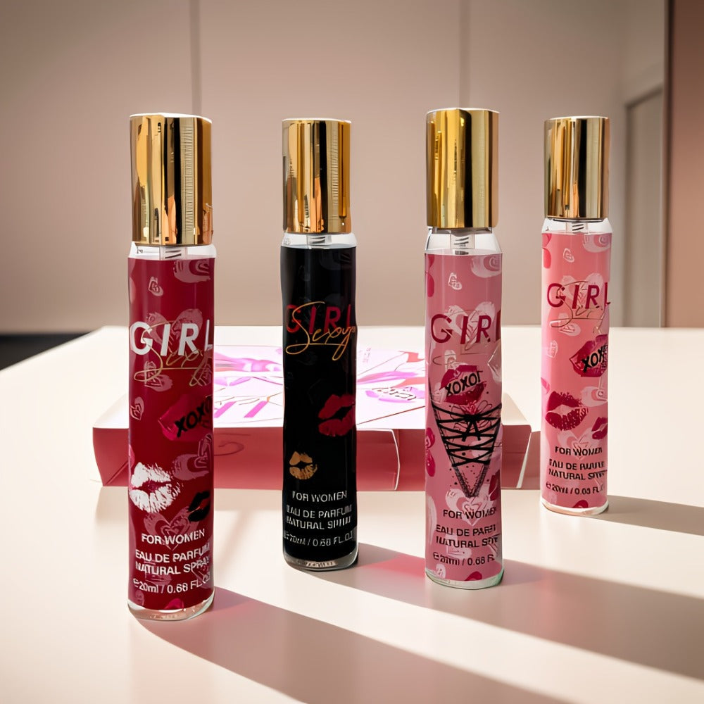 Women's Perfume Gift Set 4 Piece Travel Size Spray Kit – MYSTICAL Long Lasting Fresh Floral Scent Unisex Fragrance for Her Bi