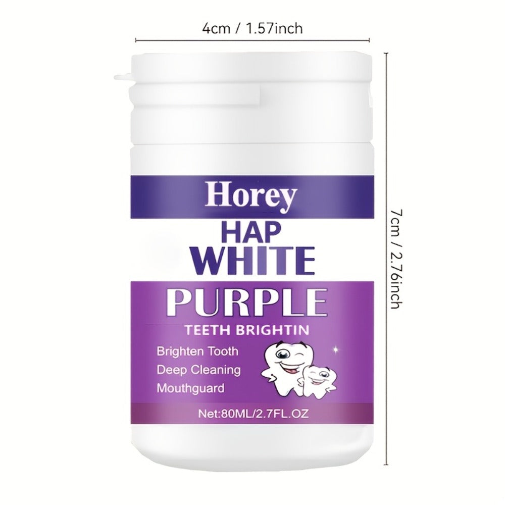 Purple Teeth Whitening Powder for Sensitive Teeth, BPA-Free Alcohol-Free Tooth Polishing Powder Deep Cleans — image 4